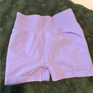 Lavender gym scrunch butt shorts